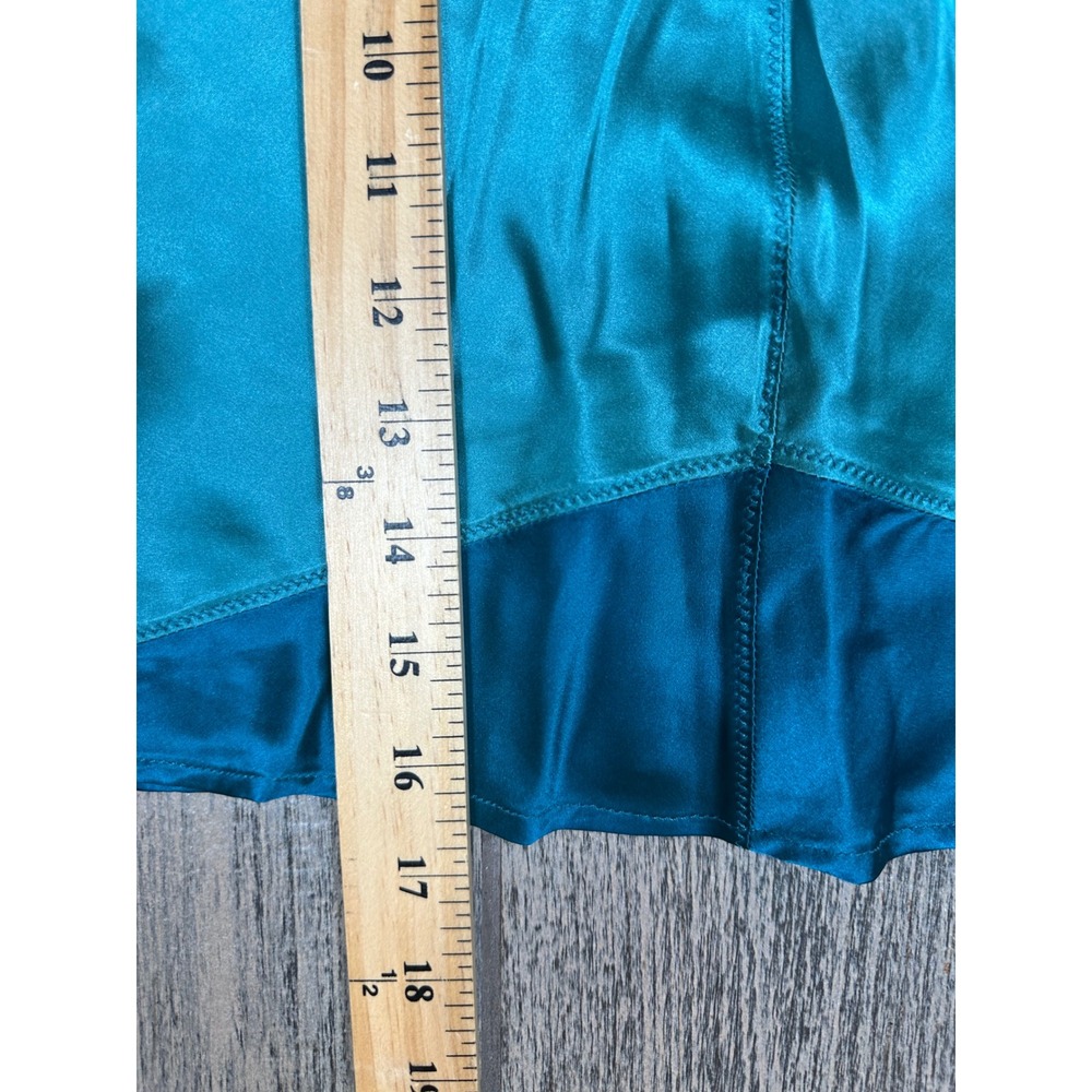 Gold Hawk Aquatic Silk Cami Top XS Two‎ Tone Teal Blue Sleeveless - Picture 6 of 8